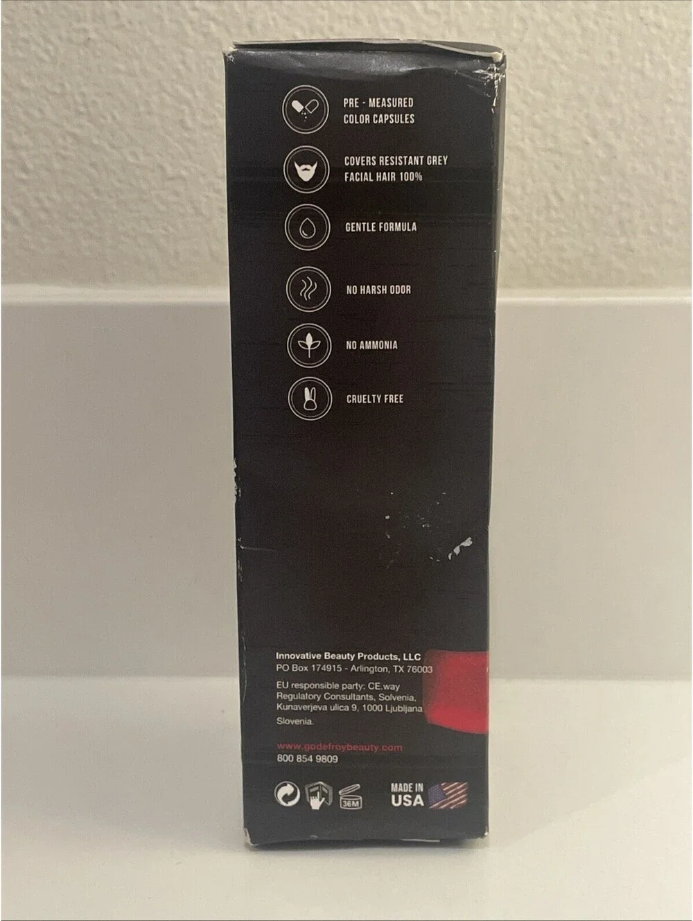Godefroy Barbers Choice Beard & Mustache Dye Kit for Men Natural Black - New